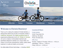 Tablet Screenshot of christiedentistry.com
